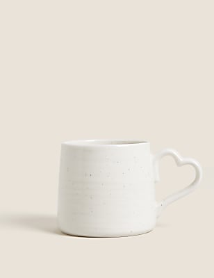 Heart Handle Speckled Mug