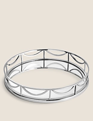 Deco Mirrored Round Tray