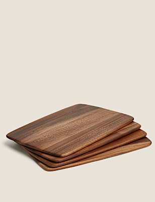 Set of 4 Acacia Wooden Placemats