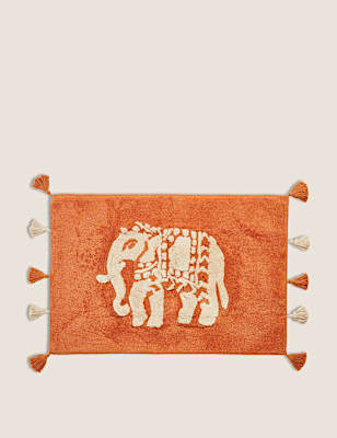 Priya Pure Cotton Elephant Bath Mat