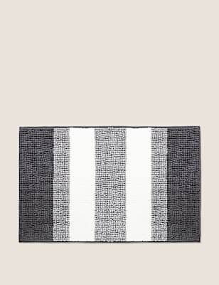 Bobble Striped Quick Dry Bath Mat