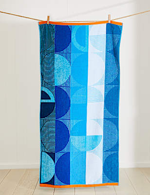 Pure Cotton Geometric Beach Towel