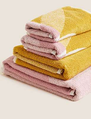 Pure Cotton Abstract Shapes Towel