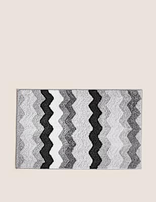 Pure Cotton Zig Zag Bath Mat
