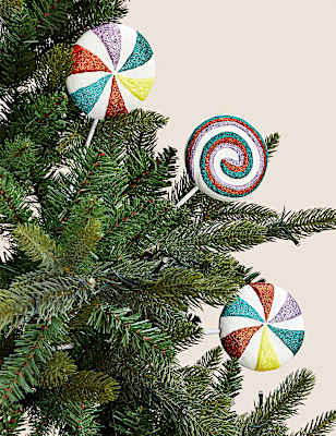3pk Multicoloured Lollipop Tree Picks