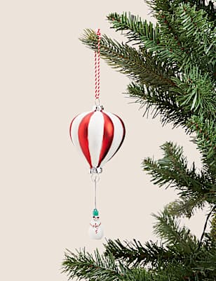 Glass Hanging Hot Air Balloon Decoration