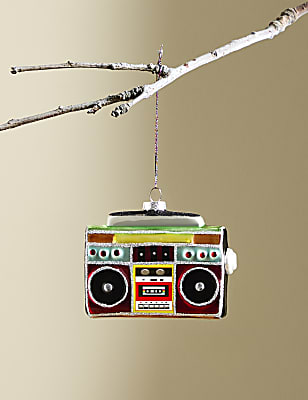 Glass Boom Box Hanging Decoration