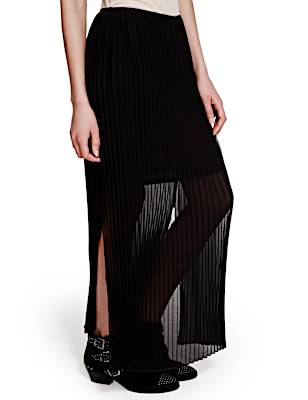 Pleated Maxi Skirt