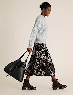 Faux Leather Drawstring Tote Bag