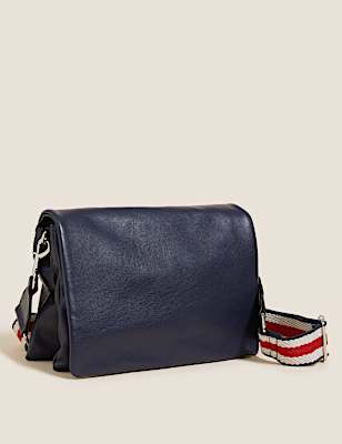 Faux Leather Messenger Cross Body Bag