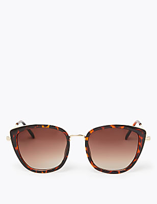 Angular Round Cat Eye Sunglasses