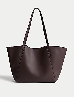 Faux Leather Tote Bag