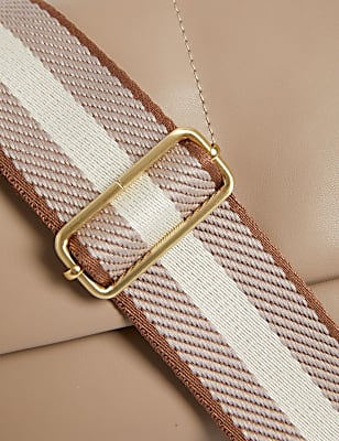 Faux Leather Cross Body Messenger Bag