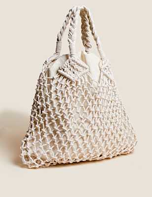 Cotton Rich Macram&eacute; Shoulder Bag