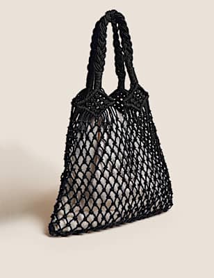 Cotton Rich Macram&eacute; Shoulder Bag