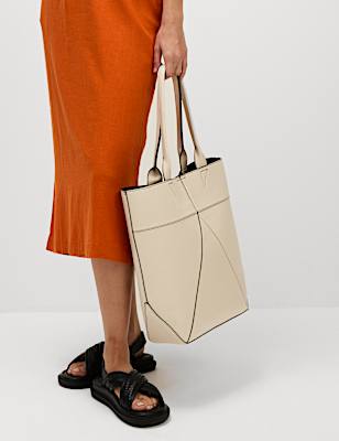 Faux Leather Shopper