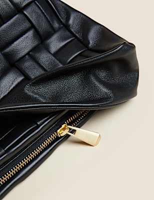 Leather Woven Shoulder Bag