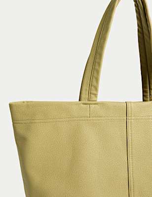 Faux Leather Tote Bag