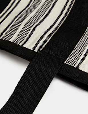 Canvas Striped Beach Bag
