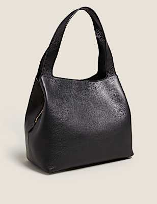 Leather 3 Part Construction Shoulder Bag
