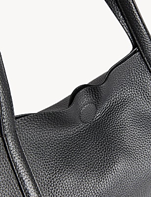 Leather Plain Tote Bag