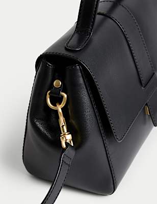 Leather Top Handle Cross Body Bag