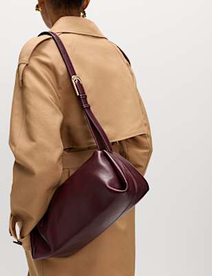 Faux Leather Pencil Crossbody Sling Bag