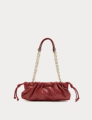 Ruched Chain Shoulder Bag