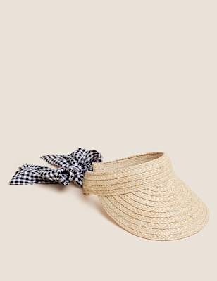 Straw Ribbon Detail Visor