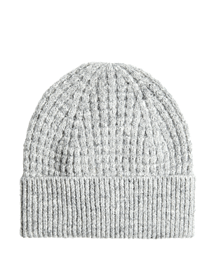 Knitted Beanie Hat with Wool