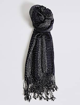 Sequin Striped Scarf