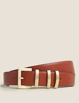 Leather Square Buckle Jean Belt
