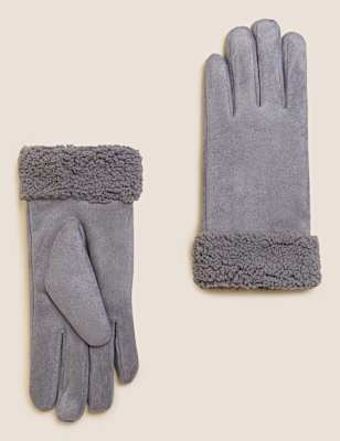 Faux Sheepskin Gloves