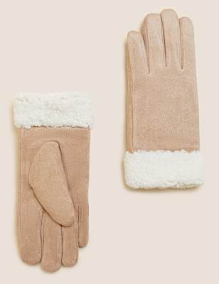 Faux Sheepskin Gloves