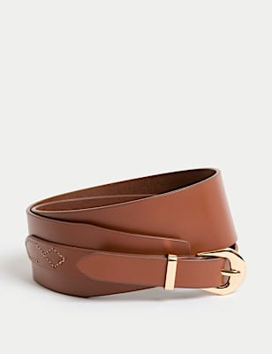 Leather Wide Waist Belt