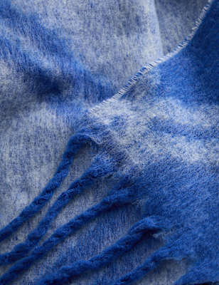 Knitted Argyle Tassel Scarf