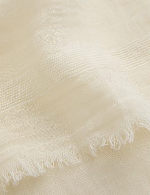Cotton Linen Blend Scarf