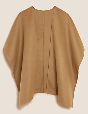 Woven Split Front Poncho