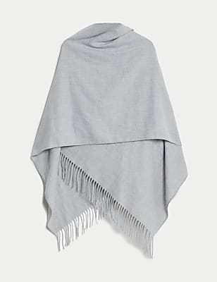 Woven Tassel Poncho