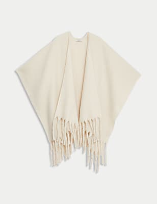 Brushed Fringed Poncho