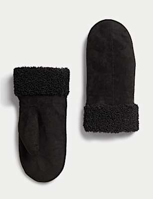 Faux Suede Mittens