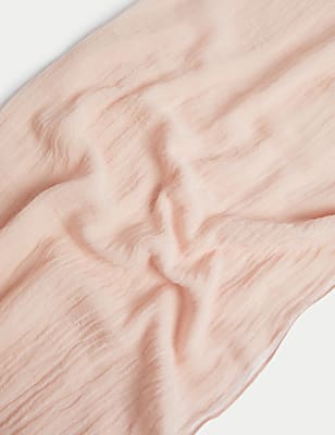 Linen Blend Textured Scarf