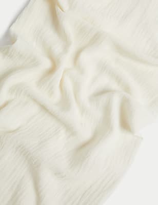 Linen Blend Textured Scarf