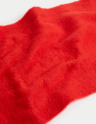 Brushed Colour Block Tassel Scarf