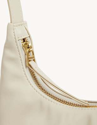 Faux Leather Underarm Shoulder Bag