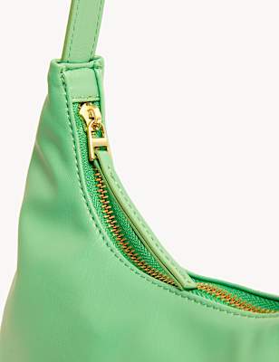 Faux Leather Underarm Shoulder Bag