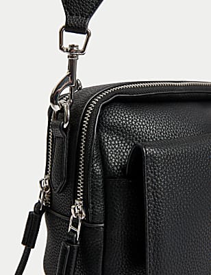 Faux Leather Cross Body Camera Bag