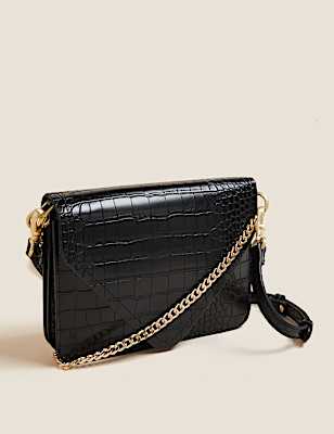 Faux Leather Cross Body Shoulder Bag