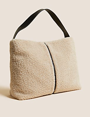 Faux Shearling Shoulder Bag