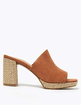 Platform Open Toe Mules
